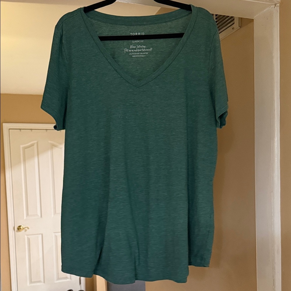 Torrid green classic fit V-Neck Tee